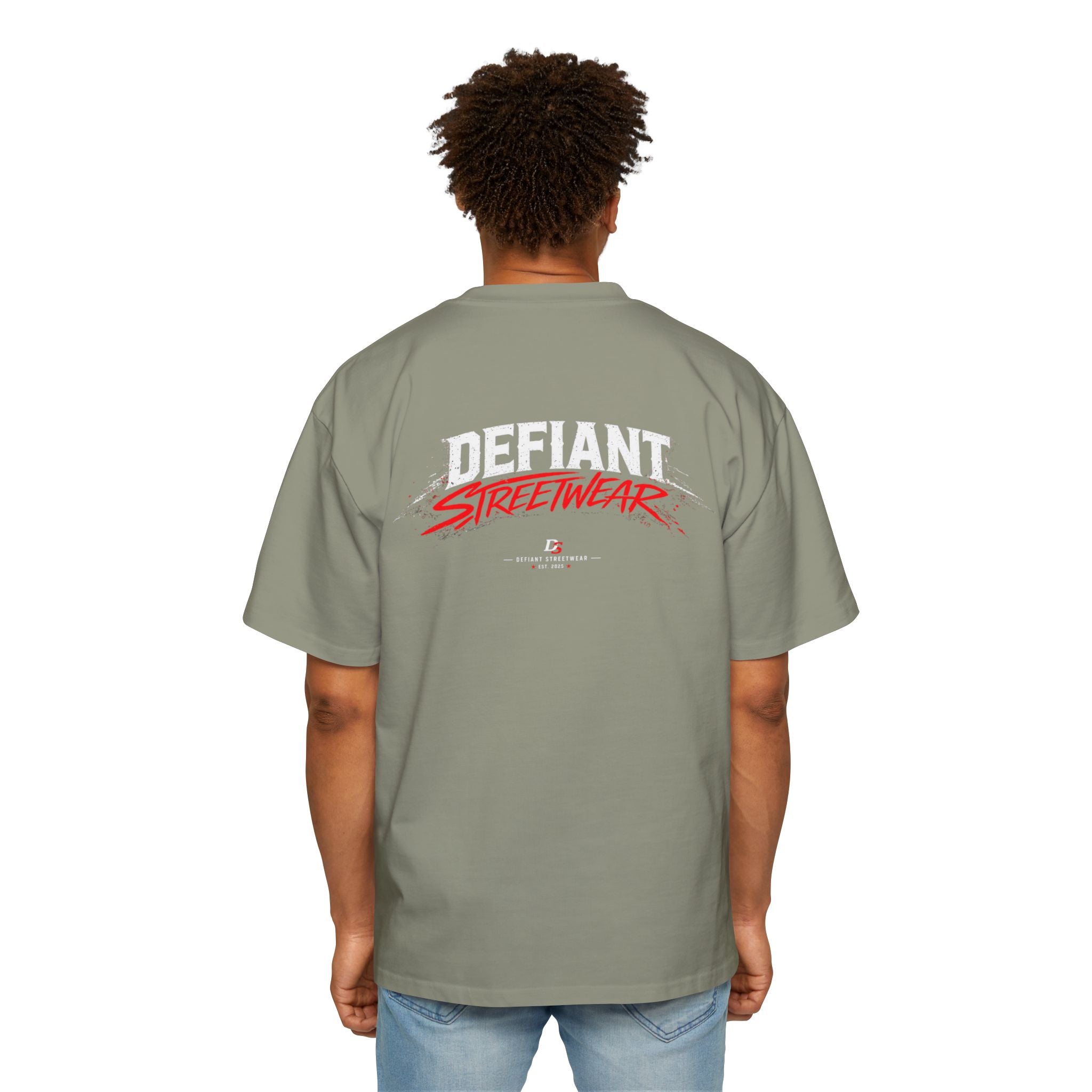 curved defiant Heavy Oversized Tee