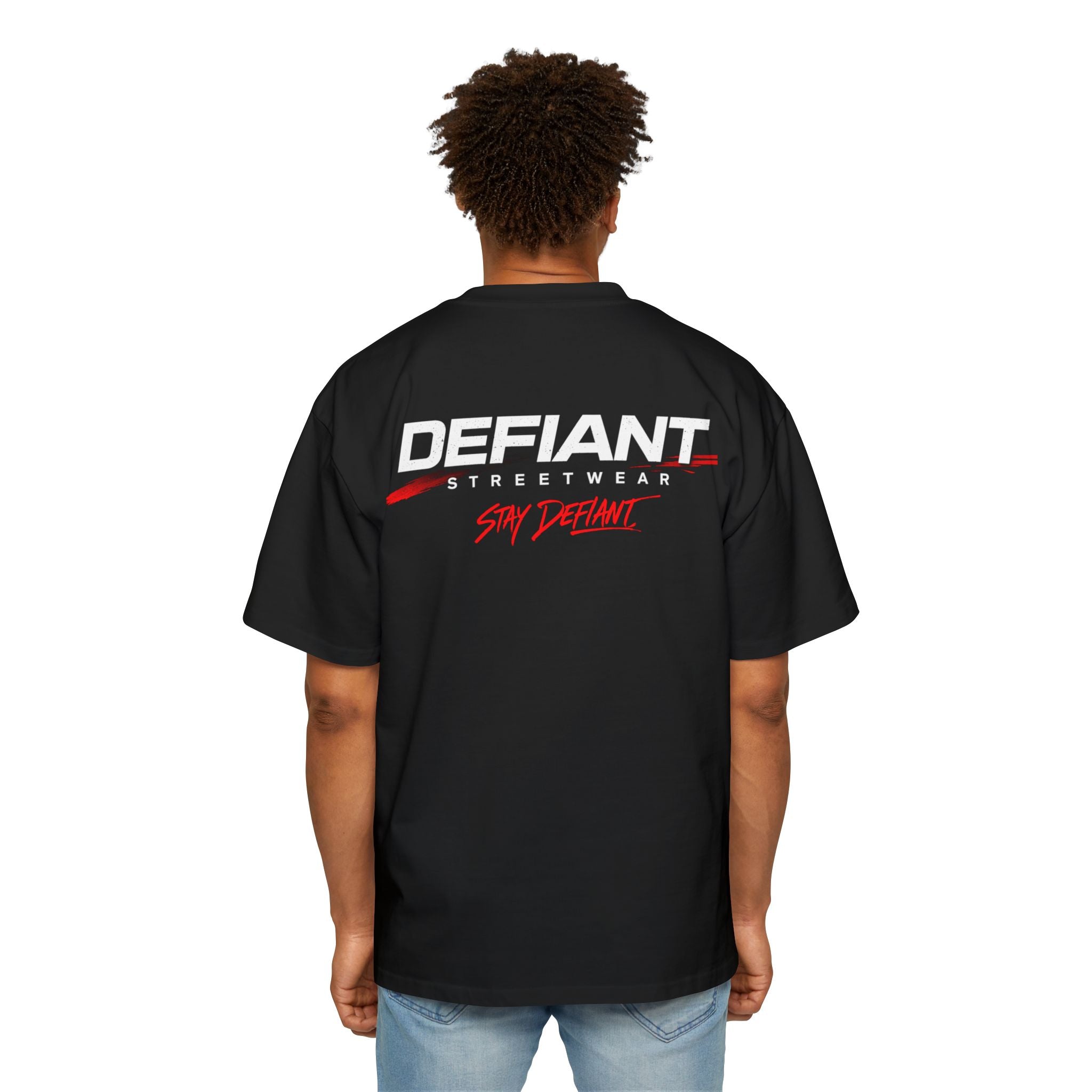 stay defiant dark Men's Heavy Oversized Tee