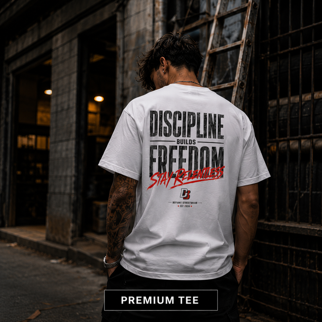 Discipline Builds Freedom - Premium Oversized Tee