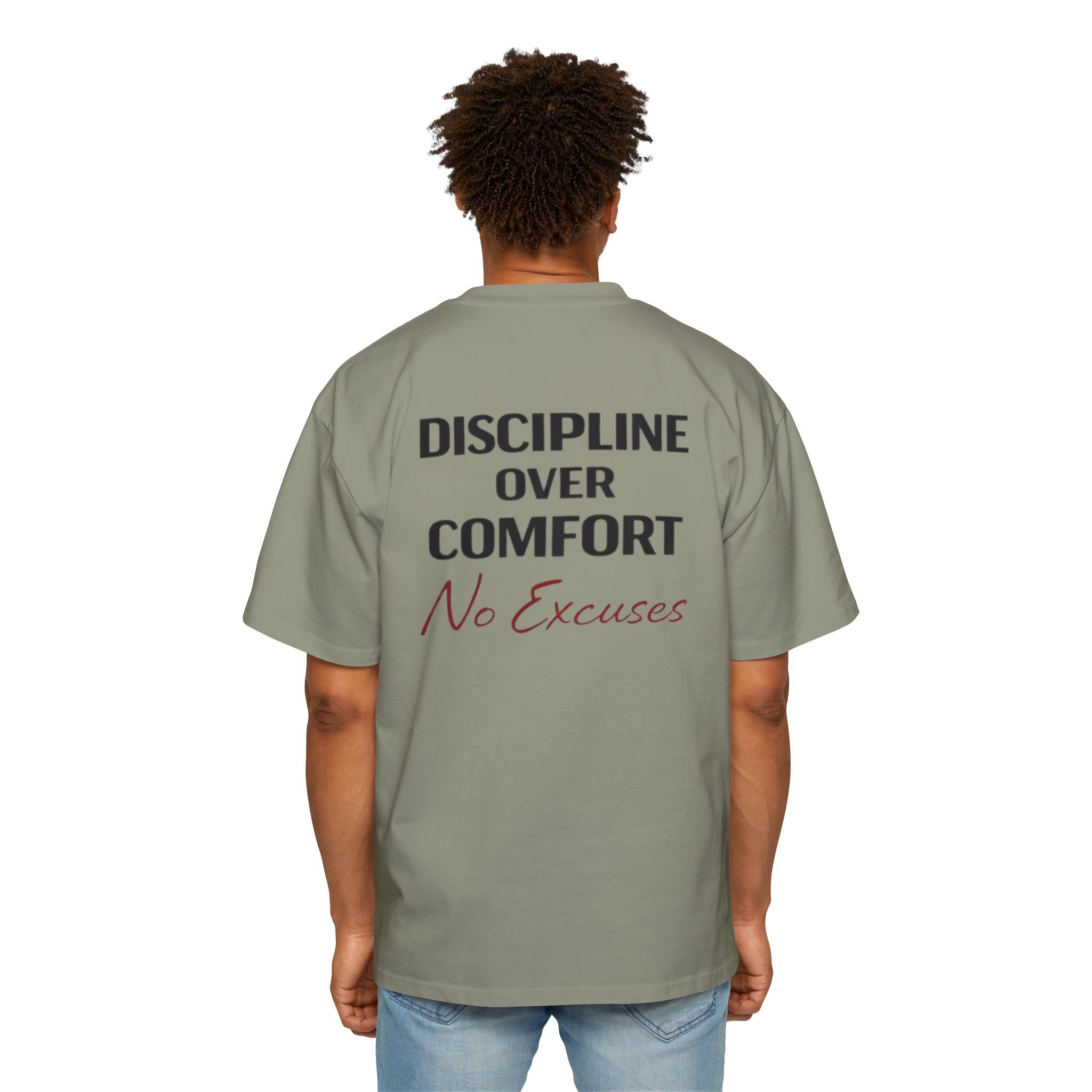 disciplin statement Men's Heavy Oversized Tee