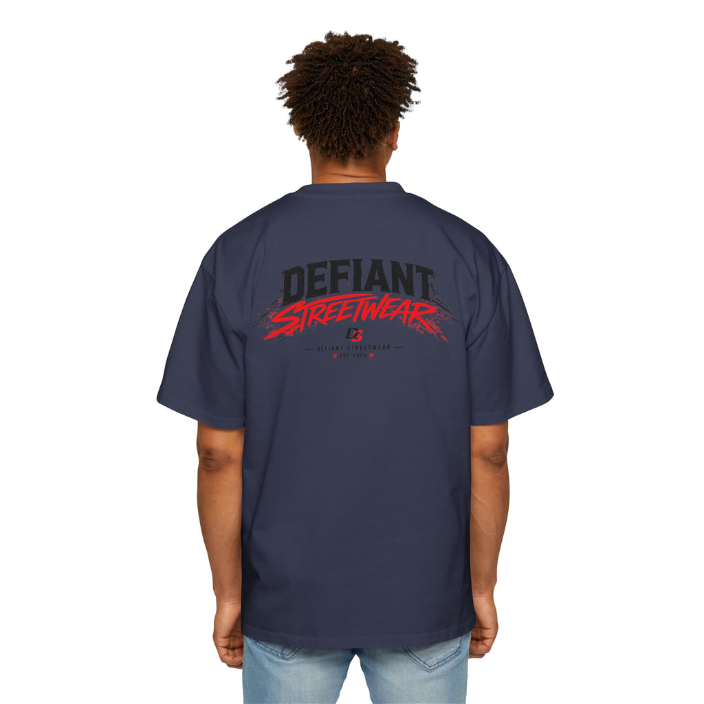 curved Defiant  Heavy Oversized Tee