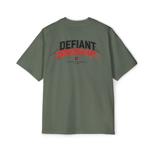 curved Defiant  Heavy Oversized Tee